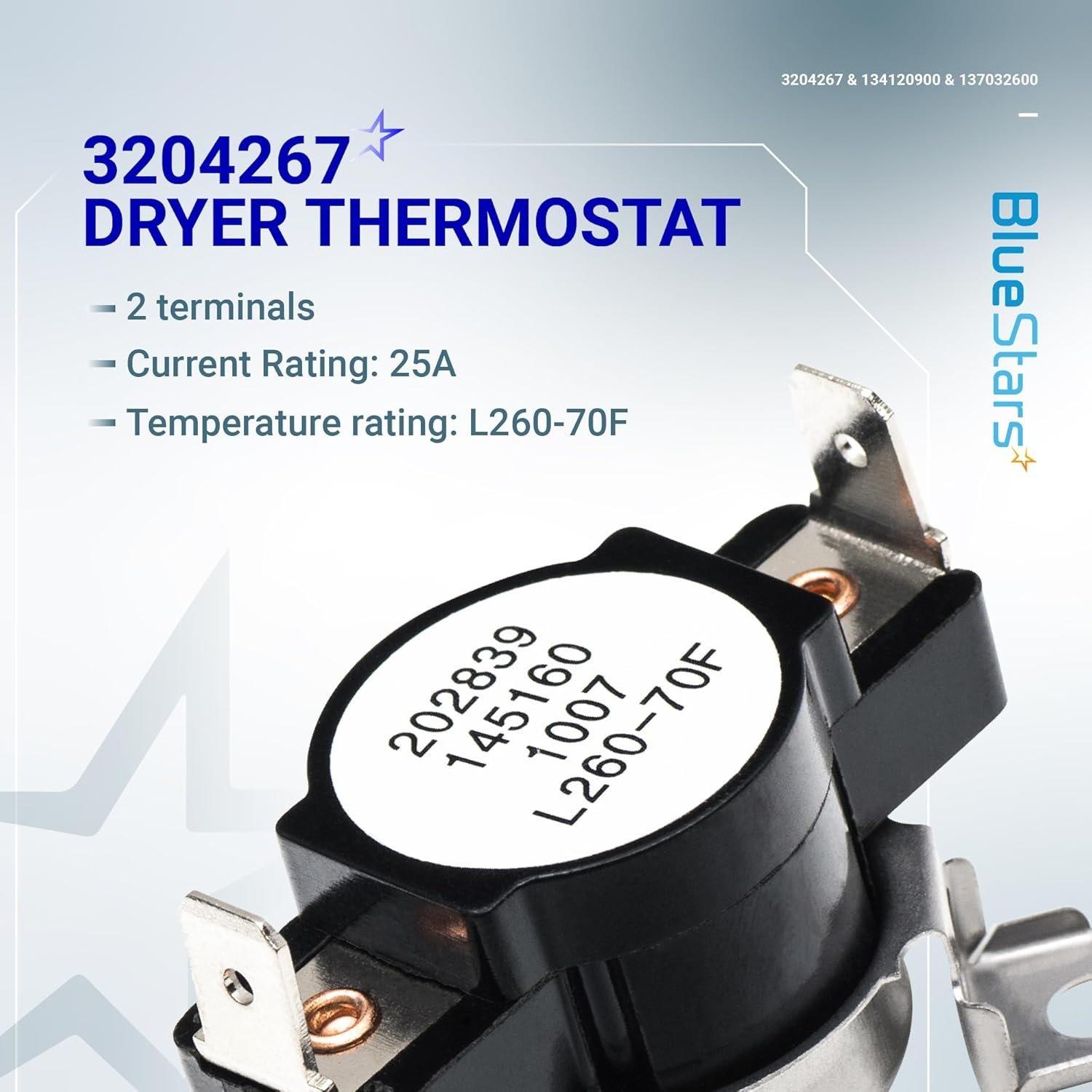 [Lifetime Warranty] 137032600 134120900 Dryer Thermal Limiter & 3204267 Thermostat Replacement Kit - Compatible with Frigidaire & Kenmore Dryers - Replace 3205659 1489053 AP4368739 image 5