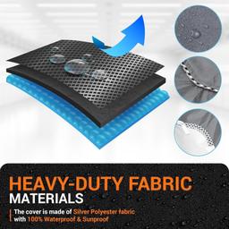 Washing Machine Cover For Front-load Washer/Dryer (Grey) - W27”x D33”x H39” thumbnail 5