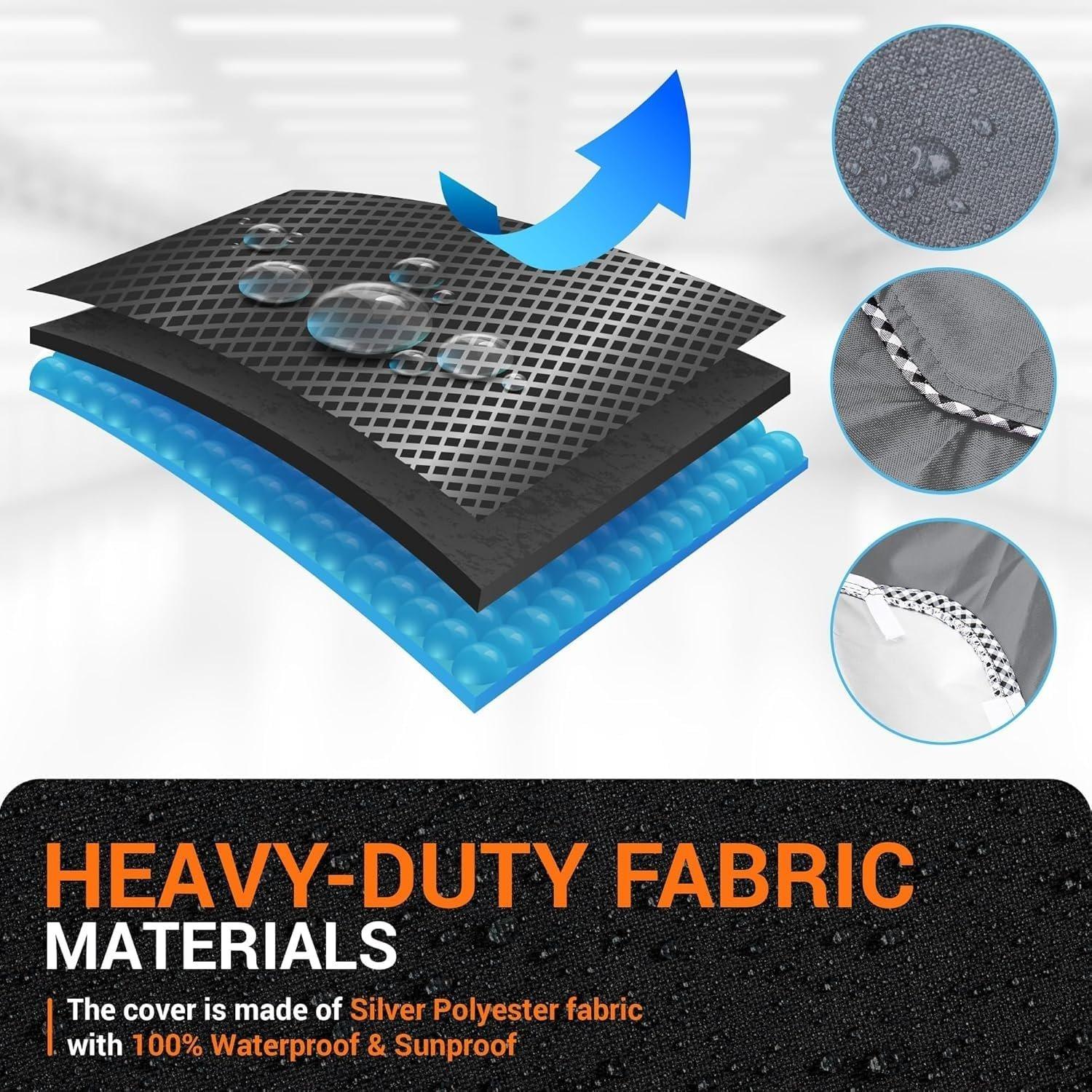 Washing Machine Cover For Front-load Washer/Dryer (Grey) - W27”x D33”x H39” image 5