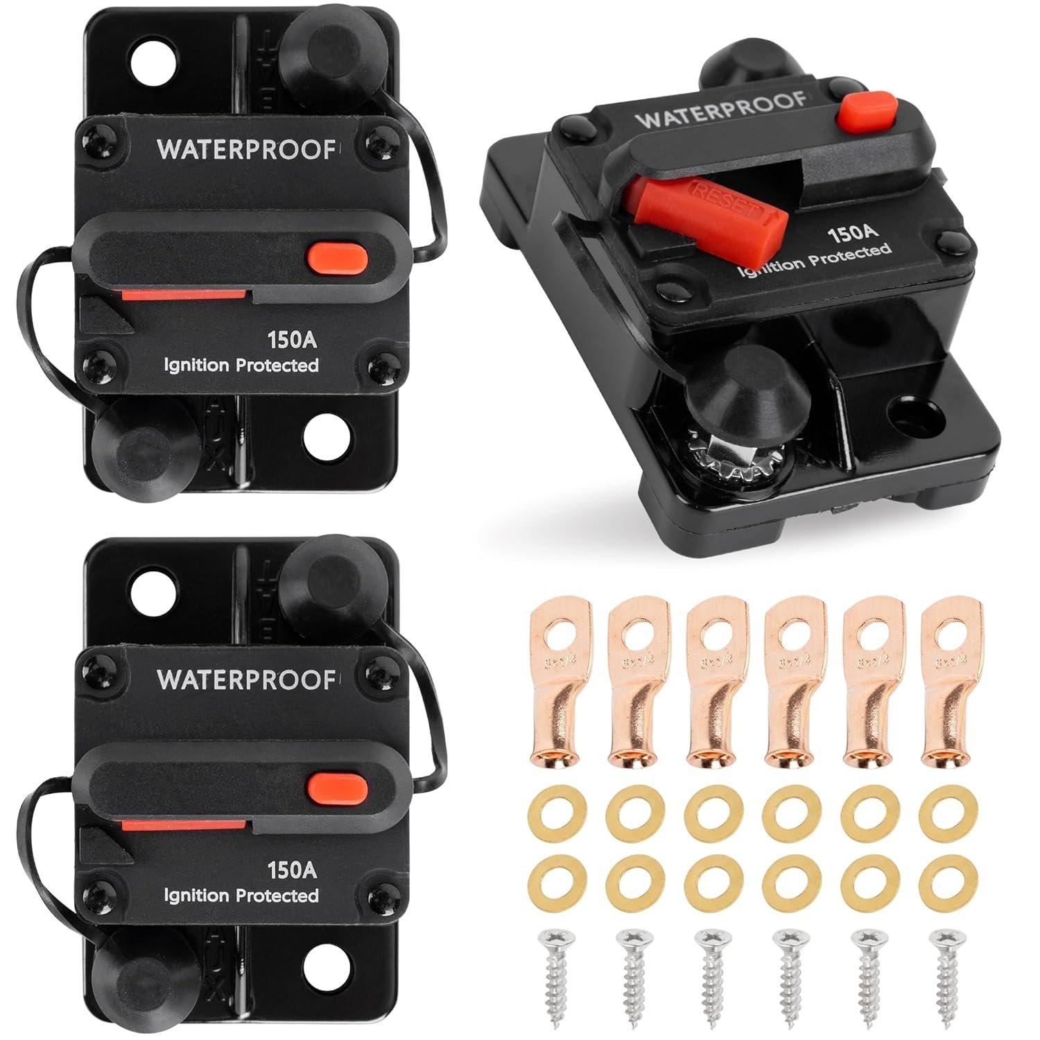 [Lifetime Warranty] 3-pack 100Amp Circuit Breaker 12V-48VDC image 0
