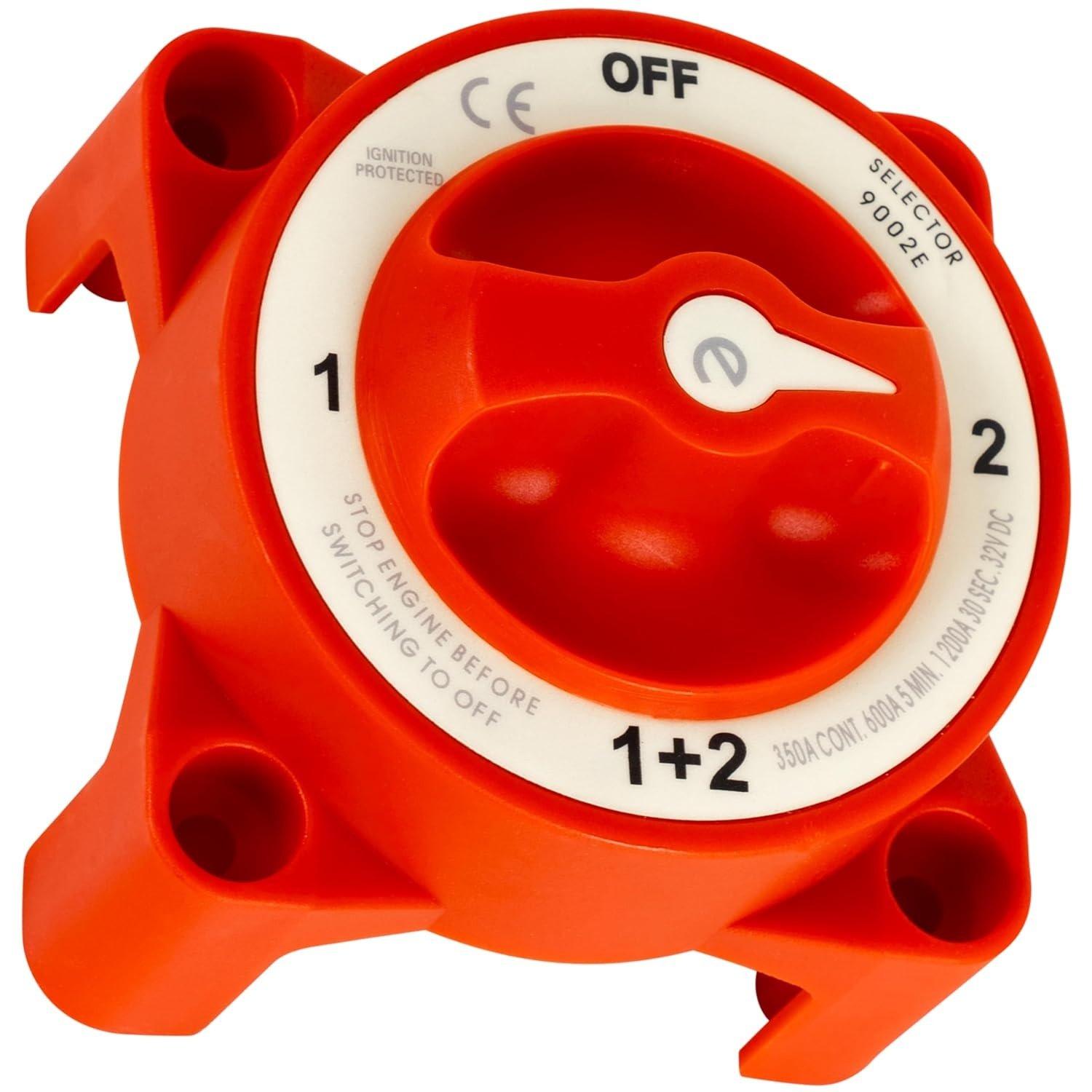 [Lifetime Warranty] 350A 9002E e-Series Battery Switch 350A Continuous 12V to 32V Battery Combiner and Selector Switch 4 Position image 0