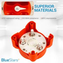 [Lifetime Warranty] 350A 9002E e-Series Battery Switch 350A Continuous 12V to 32V Battery Combiner and Selector Switch 4 Position thumbnail 6