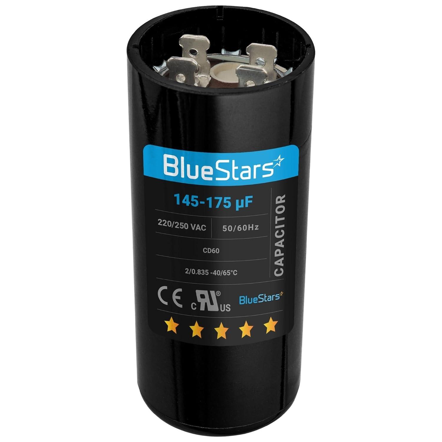 [Lifetime Warranty] 145-175 uF MFD 220-250 VAC CD60 50/60 Hz Round Motor Start Capacitor - Fits Pool Pump, Well Pump image 0