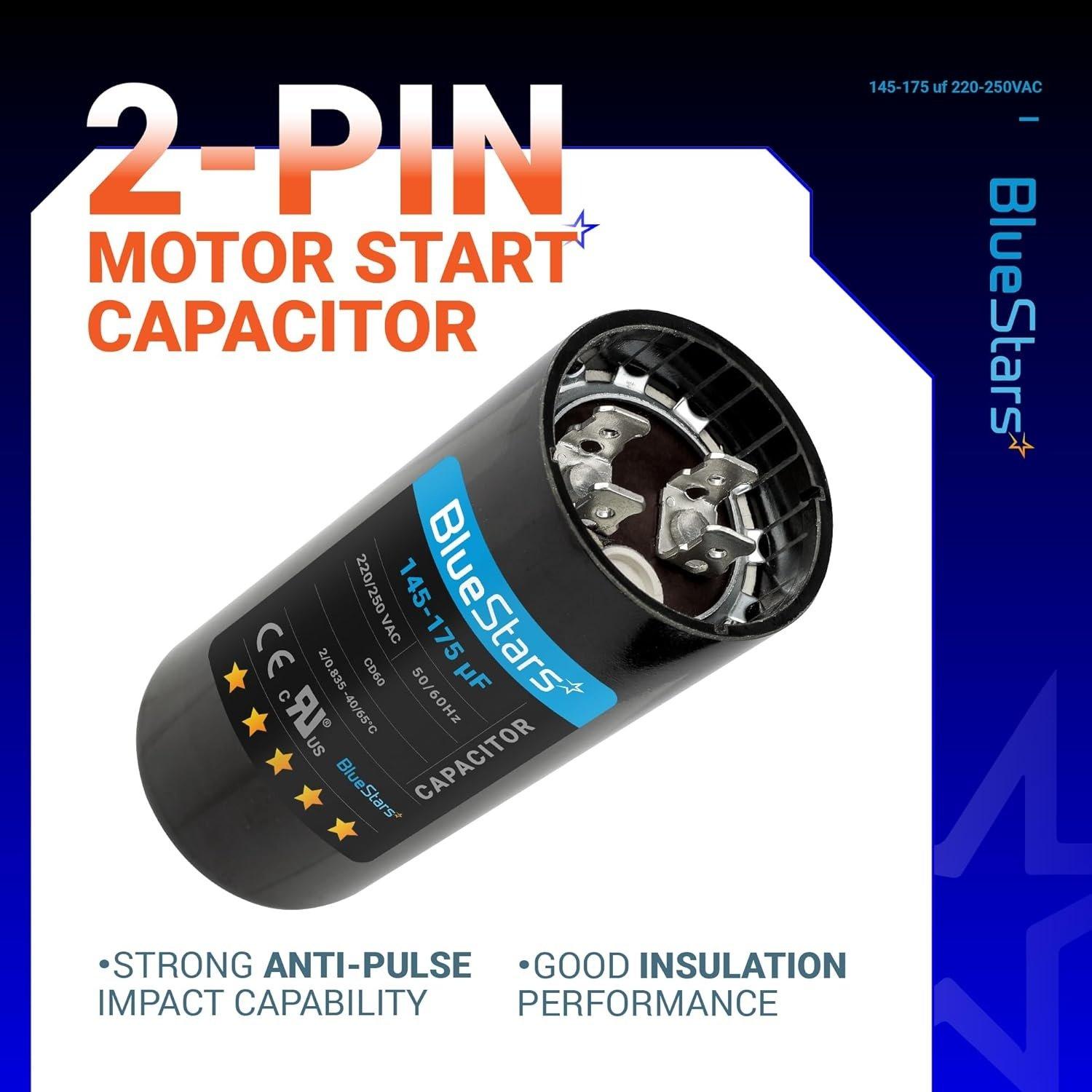 [Lifetime Warranty] 145-175 uF MFD 220-250 VAC CD60 50/60 Hz Round Motor Start Capacitor - Fits Pool Pump, Well Pump image 6