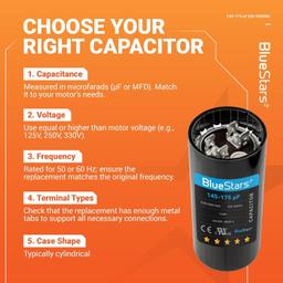 [Lifetime Warranty] 145-175 uF MFD 220-250 VAC CD60 50/60 Hz Round Motor Start Capacitor - Fits Pool Pump, Well Pump thumbnail 9