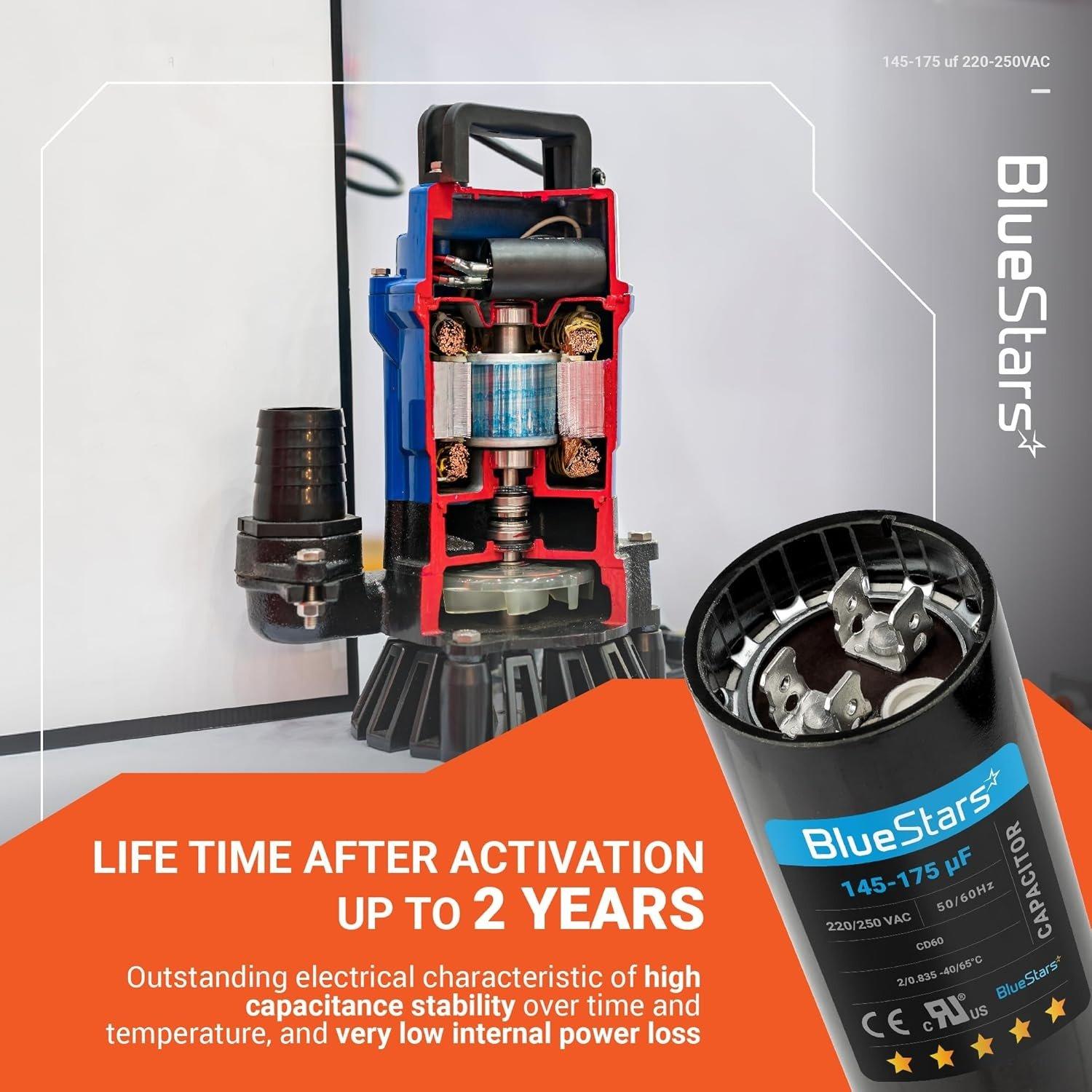 [Lifetime Warranty] 145-175 uF MFD 220-250 VAC CD60 50/60 Hz Round Motor Start Capacitor - Fits Pool Pump, Well Pump image 10