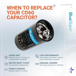 124-149 uf/MFD 220-250VAC Round Run Start Capacitor thumbnail 3