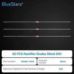 [Lifetime Warranty] 1N34A 1N34 Schottky Barrier Rectifier Blocking Diodes 50mA 65V thumbnail 3