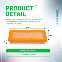 [Lifetime Warranty] 0J8478 Air Filter - Pack of 2 thumbnail 6