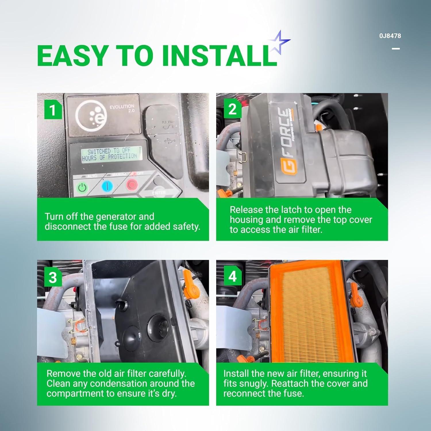 [Lifetime Warranty] 0J8478 Air Filter - Pack of 2 image 1