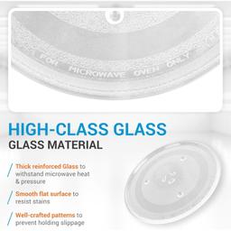 [Lifetime Warranty] 11.25" / 28.5cm Microwave Glass Plate - Replaces WB49X10097 WB39X0078 WB49X10034 EAP651544 PS651544 - Universal Fit 11-1/4" Samsung LG Hotpoint Microwaves Ovens thumbnail 2