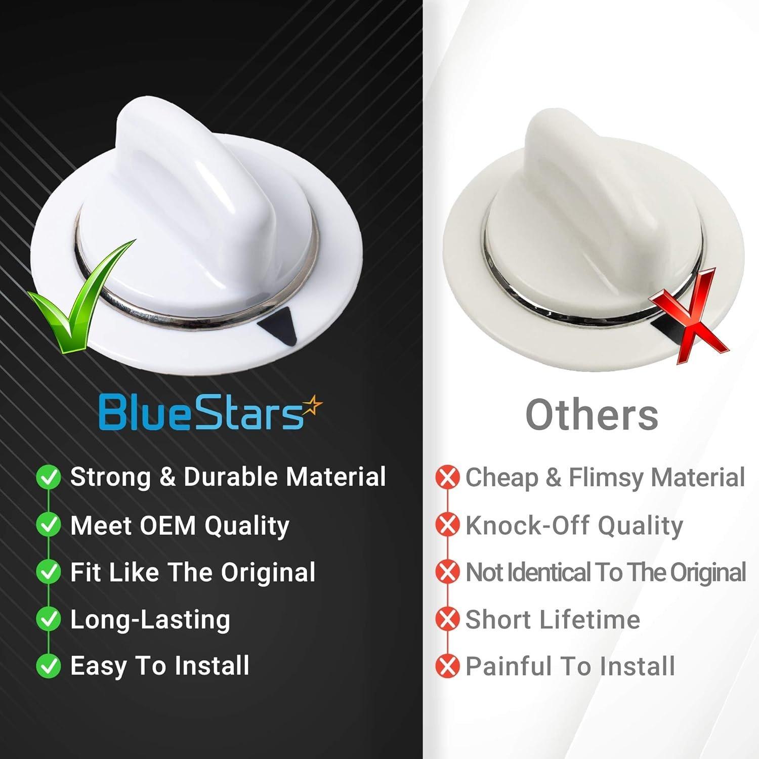 [Lifetime Warranty] WE1M654 Dryer Timer Knob with Metal Ring - Compatible with GE & Hotpoint Dryers - Replaces AP3995098 WE01M0443 WE1M443 1264290 - Pack of 2 image 1