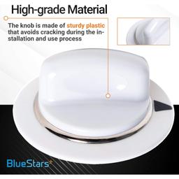 [Lifetime Warranty] WE1M654 Dryer Timer Knob with Metal Ring - Compatible with GE & Hotpoint Dryers - Replaces AP3995098 WE01M0443 WE1M443 1264290 - Pack of 2 thumbnail 6