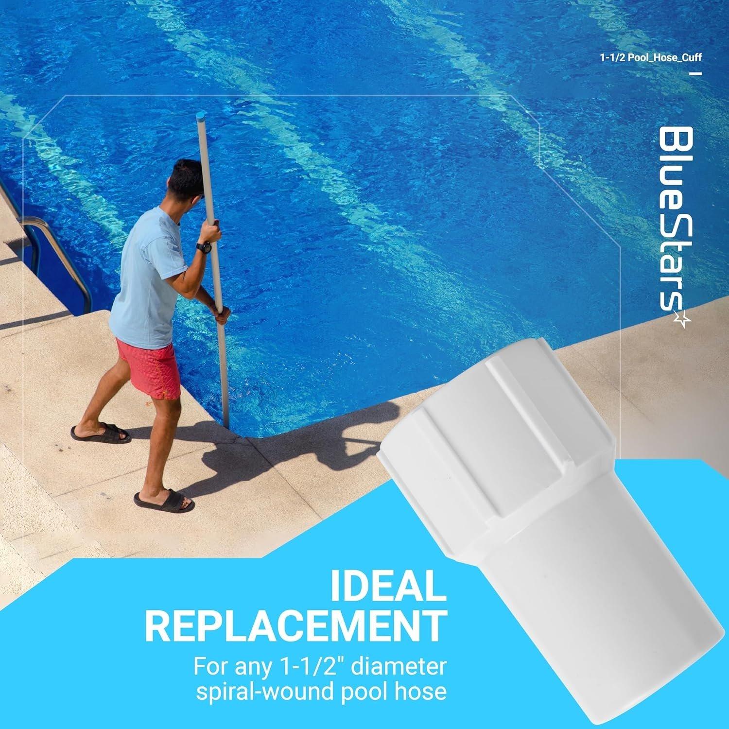 [Lifetime Warranty] 1-1/2 Inch Pool Vacuum Hose Cuff, Pack of 4 image 1