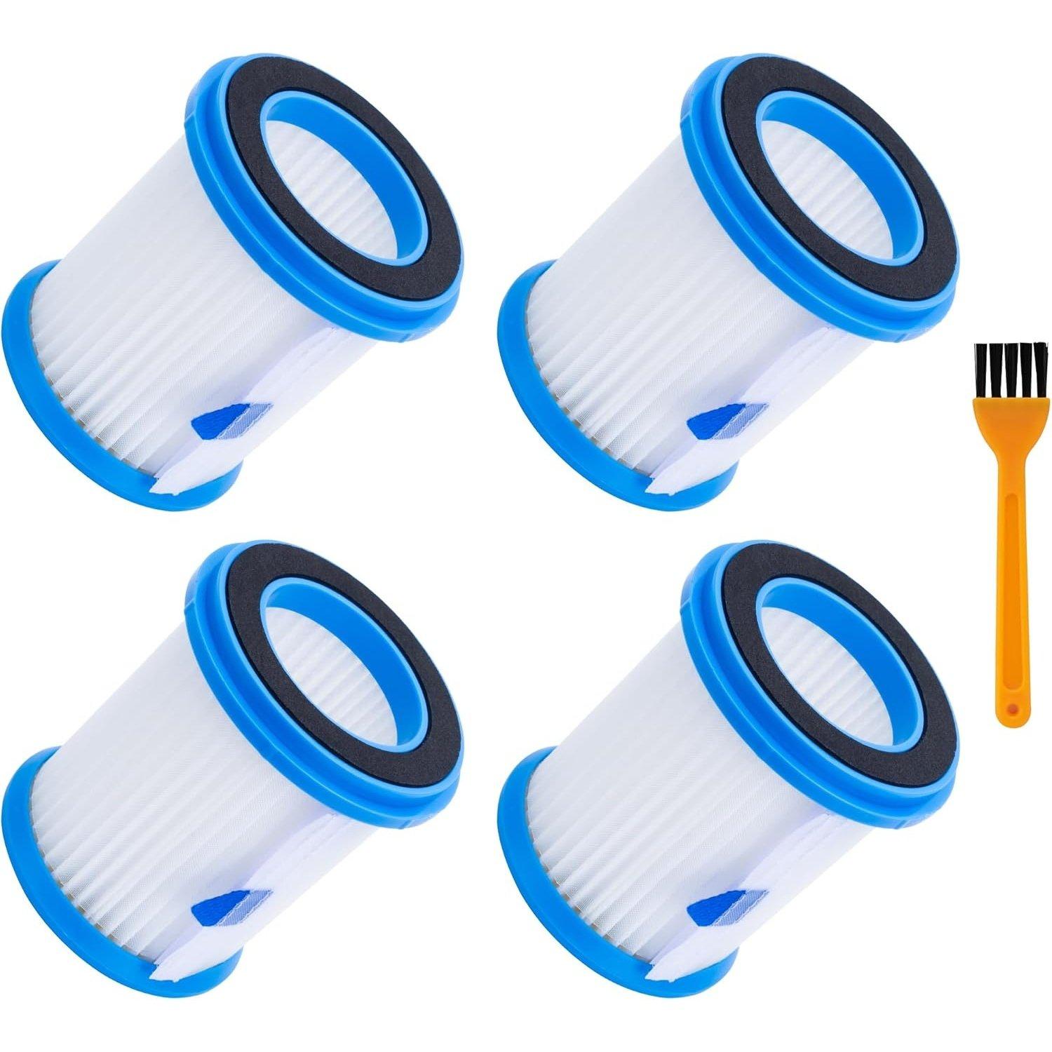 [Lifetime Warranty] HEPA Filter with White Mesh for INSE N5S N5T S6T S6P Pro S610/ TMA T120 T121 T151 T150 T220 T210 T181 T180 T220 Cordless Vacuum Cleaners - Pack of 4 + Brush image 0