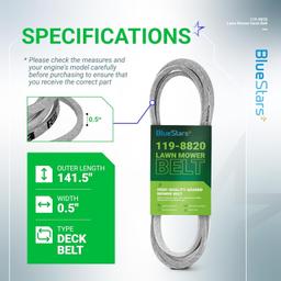 [Lifetime Warranty] 119-8820 Mower Drive Deck V-Belt thumbnail 3