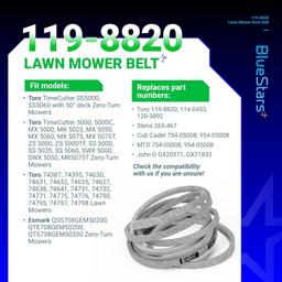 [Lifetime Warranty] 119-8820 Mower Drive Deck V-Belt thumbnail 6