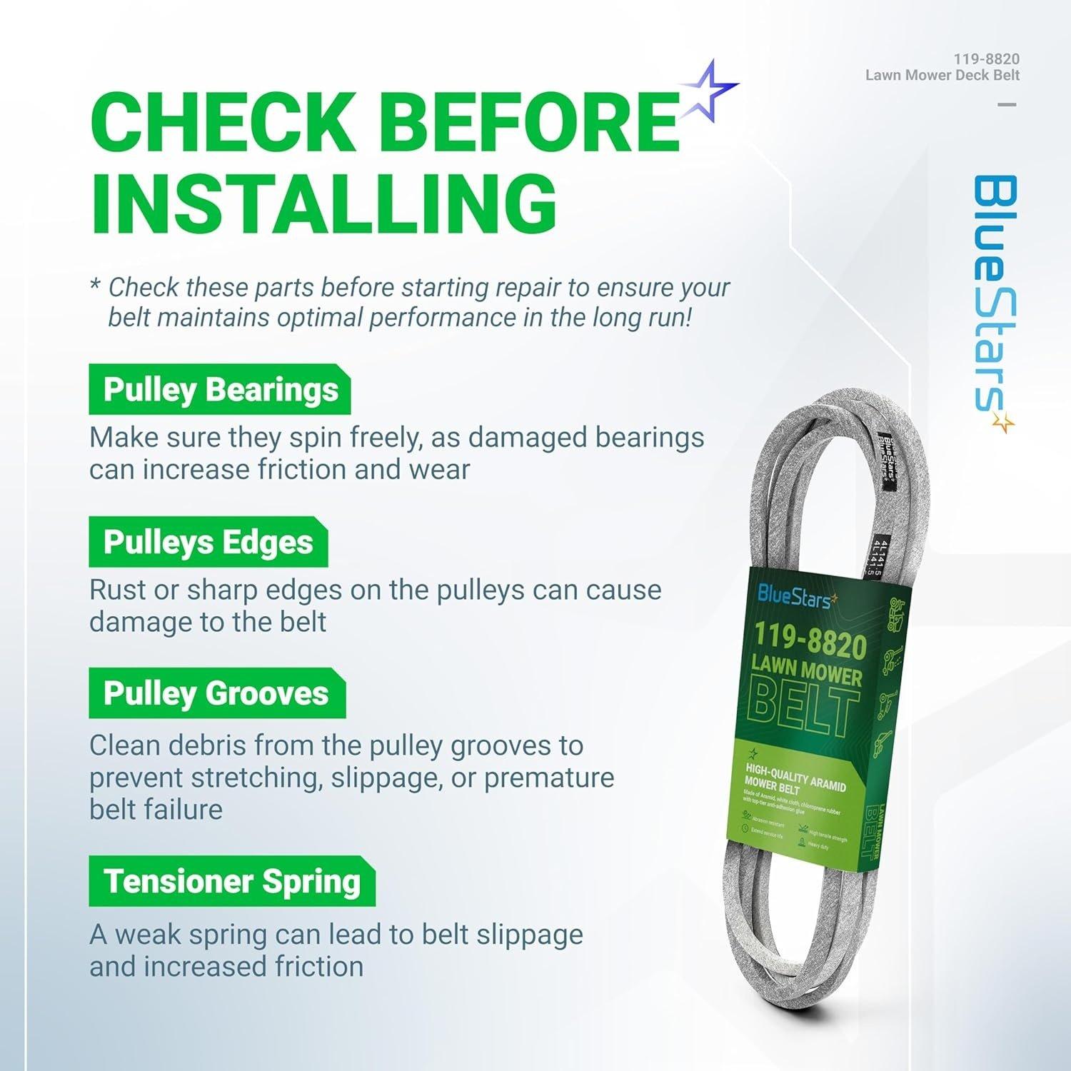 [Lifetime Warranty] 119-8820 Mower Drive Deck V-Belt image 8