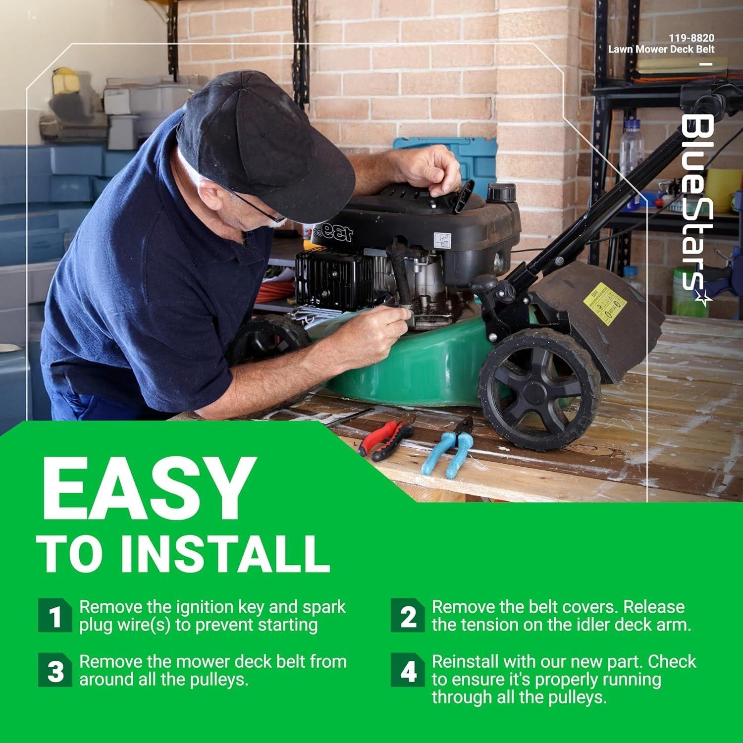 [Lifetime Warranty] 119-8820 Mower Drive Deck V-Belt image 2