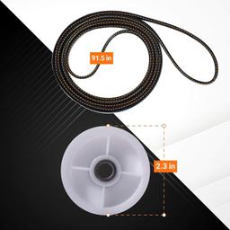 [Lifetime Warranty] 12001541, 303373, 303373K Dryer Drum Roller Kit & 6-3700340 Dryer Idler Pulley & WP33002535 Dryer Drum Belt Repair Kit thumbnail 1