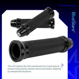 [Lifetime Warranty] CNC Aluminum Rubber Motorcycle Hand Grips 7/8" Handlebars thumbnail 2