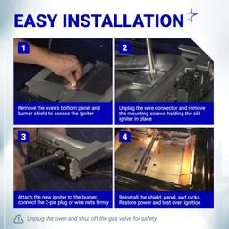 [Lifetime Warranty] W11596211 P7432P143-60 Gas Range Oven Stove Igniter - Compatible with Whirlpool Maytag KitchenAid Kenmore Jenn-Air Ikea - Replaces 7432P143-60 74007965 W11532055 AP7193202 PS11744546 thumbnail 7