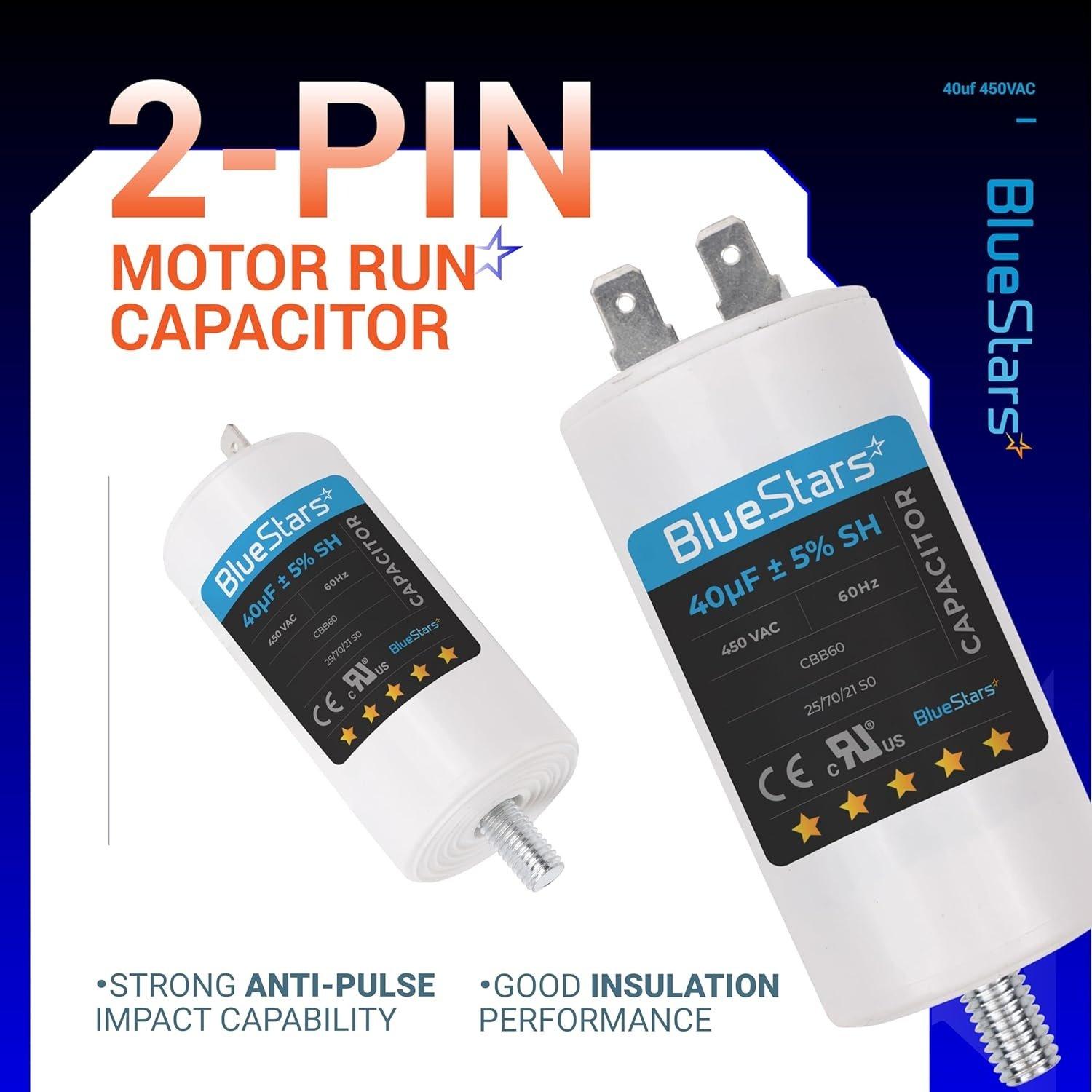 [Lifetime Warranty] 40 uF MFD 450 VAC CBB60 50/60 Hz Run Capacitor with Screw - Fits AC Motors, Electric Motors, Water Pumps image 5