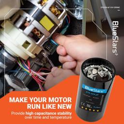 270-324 uF/MFD 110-125 VAC Round Motor Start Capacitor - Pack of 2 thumbnail 1