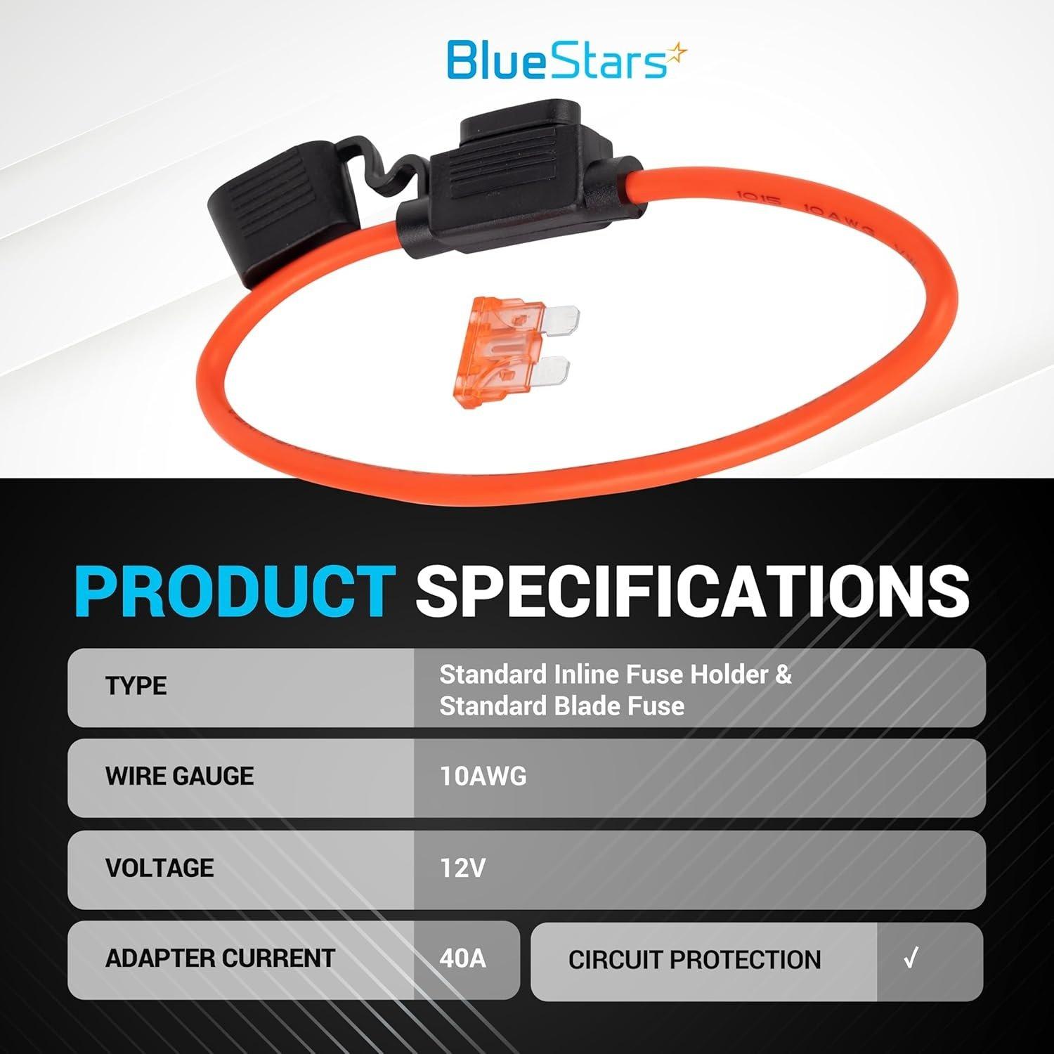 10 Gauge Inline 12V Fuse Holder 40A image 2