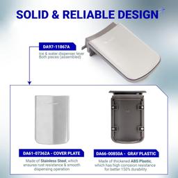 [Lifetime Warranty] DA97-11867A Refrigerator Dispenser Lever Assembly - Compatible with Samsung Refrigerators Series RF25/4267/263 RFG296/29/297/298 RSG307/309 - Replaces 3973332 PS4176495 AP5589062 thumbnail 1