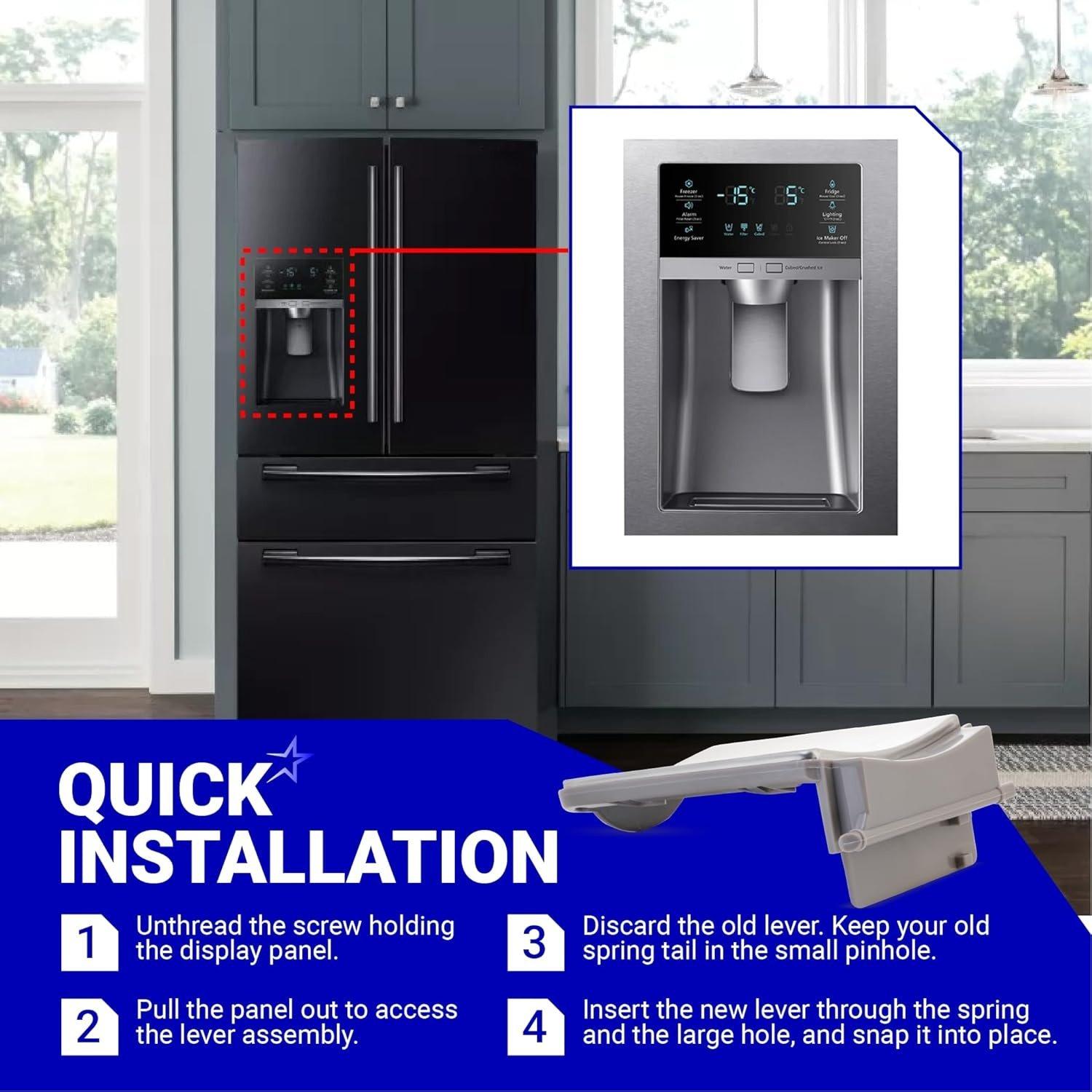 [Lifetime Warranty] DA97-11867A Refrigerator Dispenser Lever Assembly - Compatible with Samsung Refrigerators Series RF25/4267/263 RFG296/29/297/298 RSG307/309 - Replaces 3973332 PS4176495 AP5589062 image 8