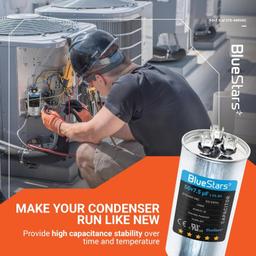 [Lifetime Warranty] 50+7.5 uF MFD Â±5% 370/440 VAC CBB65 CBB65B Dual Run Round Capacitor - Fits AC Unit Fan Motor, Heat Pump, Condenser thumbnail 7