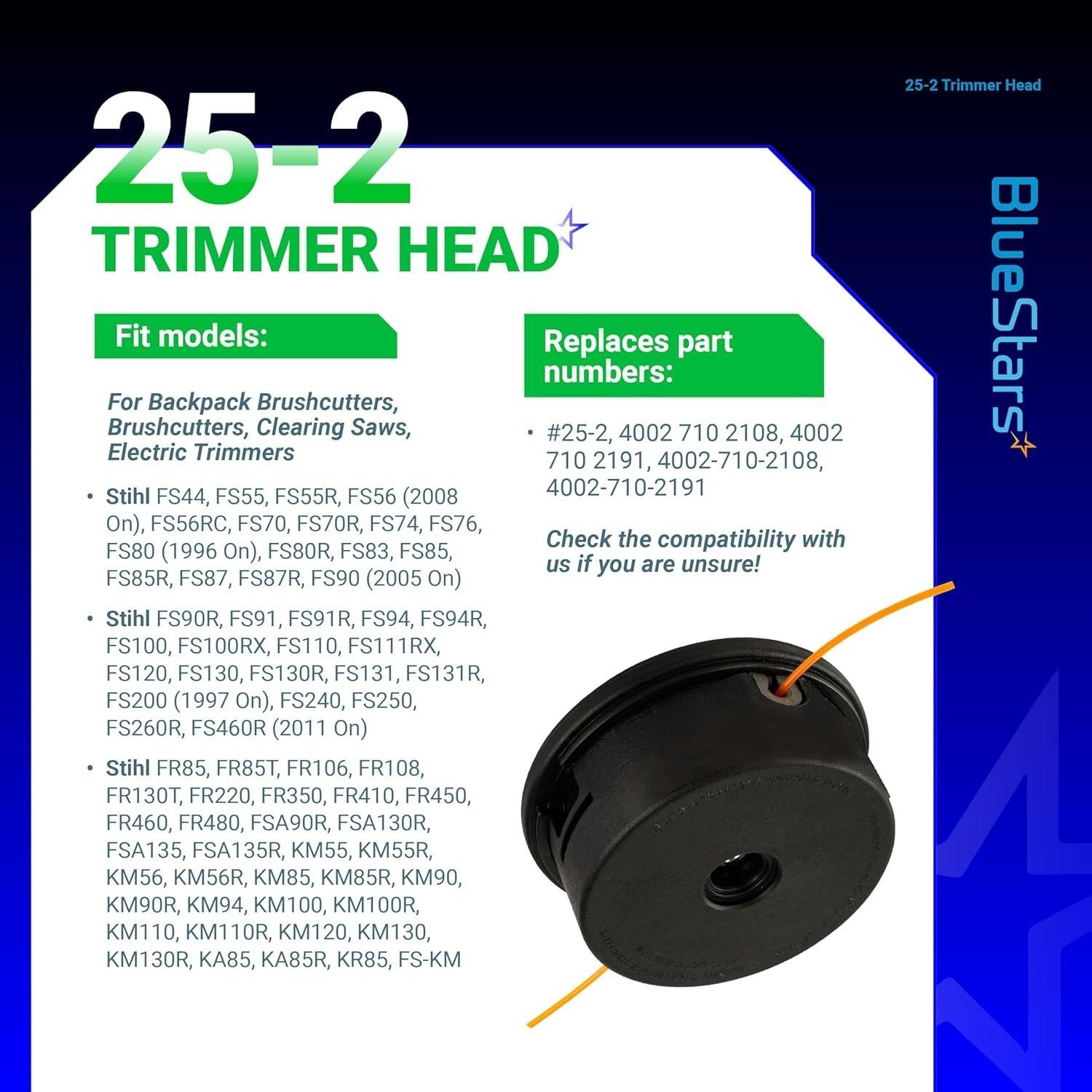 [Lifetime Warranty] 25-2 Trimmer Head 4002 710 2191 - Pack of 2 image 3