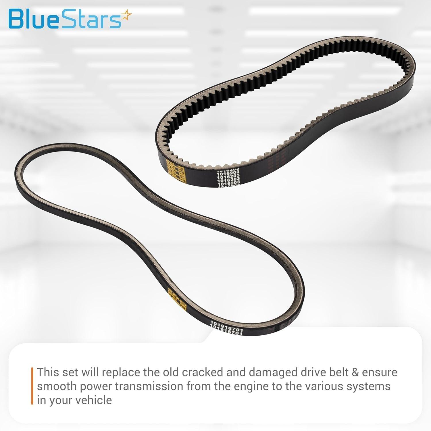 [Lifetime Warranty] 1016203 Drive Belt & 101916701 Starter Generator Belt Set image 2