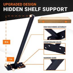 4 Pcs 8€ Rustproof Floating Shelf Bracket thumbnail 5
