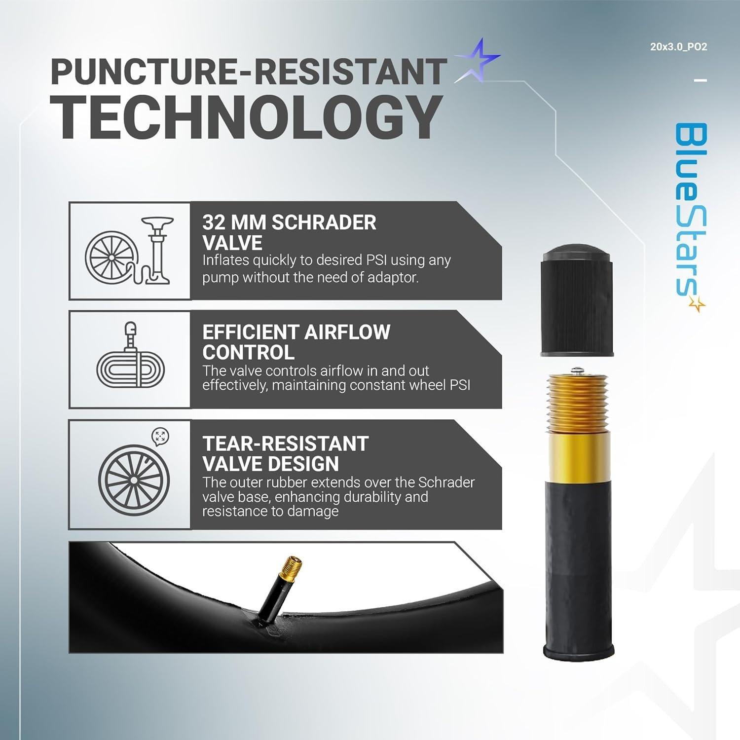 [Lifetime Warranty] 20 x 3.0 Bike Inner Tubes - Pack of 2 image 5