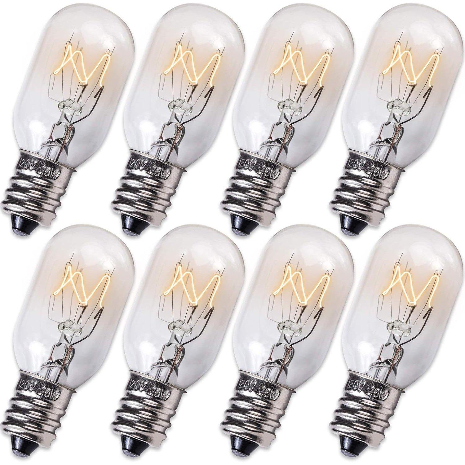 [Lifetime Warranty] E12 T20 25W Incandescent Bulbs Salt Lamp 120V - Pack of 8 image 0