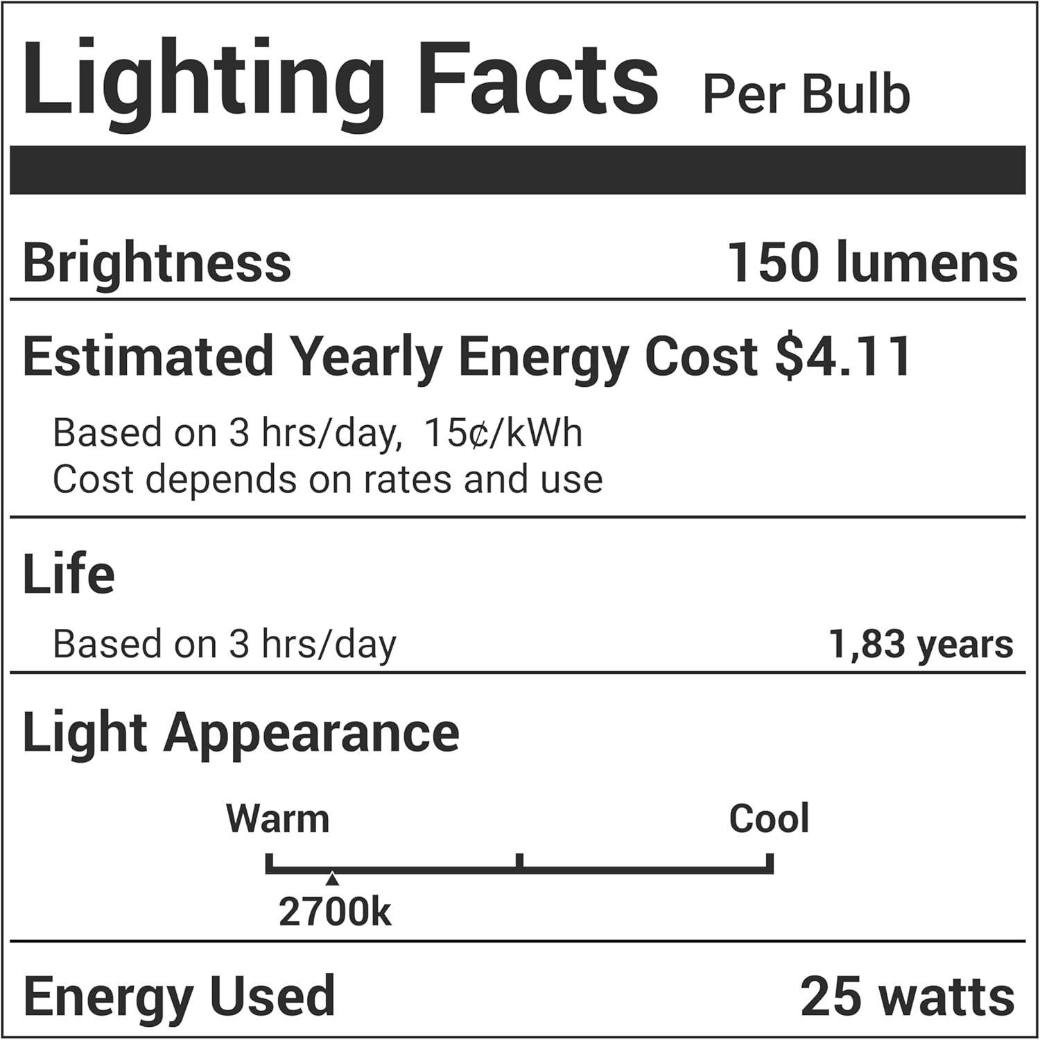 [Lifetime Warranty] E12 T20 25W Incandescent Bulbs Salt Lamp 120V - Pack of 8 image 2