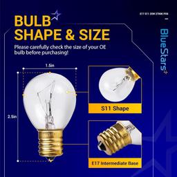 [Lifetime Warranty] Lava Lamp Bulbs 25 Watt E17 Base S11 Bulb - Pack of 6 thumbnail 5