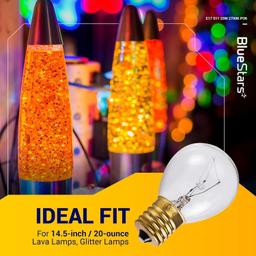 [Lifetime Warranty] Lava Lamp Bulbs 25 Watt E17 Base S11 Bulb - Pack of 6 thumbnail 4