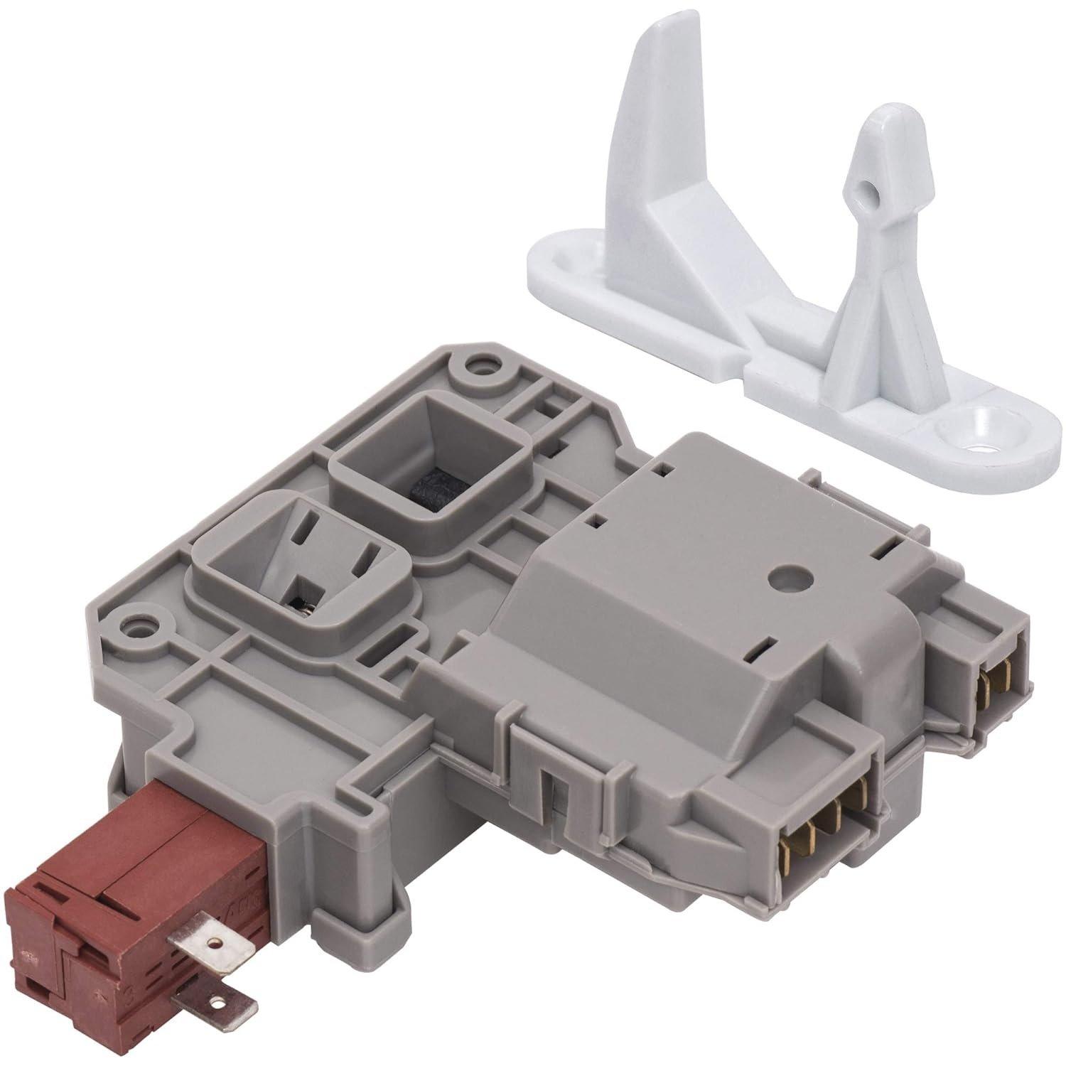 [Lifetime Warranty] 131763202 Washer Door Lock Switch with 131763310 Door Striker Replacement - Compatible with Frigidaire Whirlpool Electrolux Washers - Replace 131763255 13176325 image 0