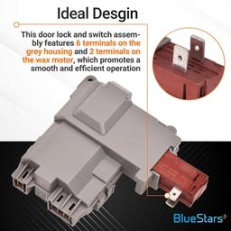[Lifetime Warranty] 131763202 Washer Door Lock Switch with 131763310 Door Striker Replacement - Compatible with Frigidaire Whirlpool Electrolux Washers - Replace 131763255 13176325 thumbnail 6