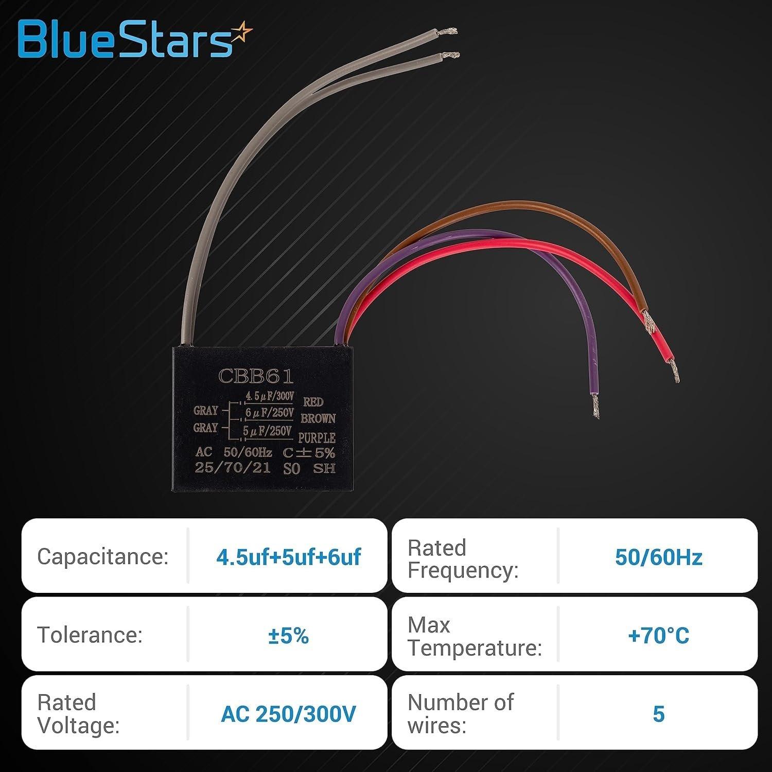 [Lifetime Warranty] CBB61 4.5uf+6uf+5uf 5-Wire 250V/300V AC Ceiling Fan Capacitor - Pack of 2 image 6