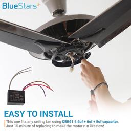 [Lifetime Warranty] CBB61 4.5uf+6uf+5uf 5-Wire 250V/300V AC Ceiling Fan Capacitor - Pack of 2 thumbnail 3