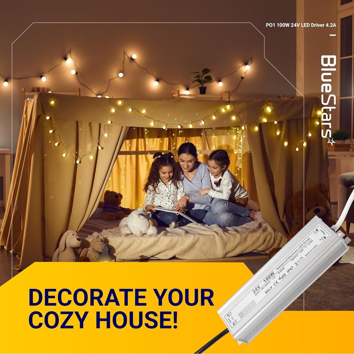 [Lifetime Warranty] 100W 24V LED Power Supply Driver 4.2A with US Standard 3-Prong Plug image 1