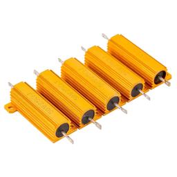 [Lifetime Warranty] 50W 25 ohm Aluminum Case Wirewound Resistor - Resistance Tolerance ±5% 25r - Replacement for Transformer Power Supply Transducer - Pack of 5 thumbnail 0