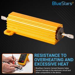 [Lifetime Warranty] 50W 25 ohm Aluminum Case Wirewound Resistor - Resistance Tolerance ±5% 25r - Replacement for Transformer Power Supply Transducer - Pack of 5 thumbnail 5