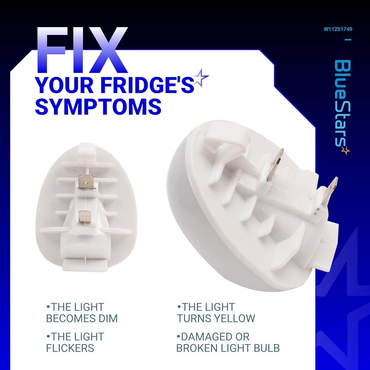 [Lifetime Warranty] W11251749 W11602886 Refrigerator LED Light Bulb - Compatible with Whirlpool Kenmore Amana Refrigerator - Replaces W11449273 W11520324 W11468934 AP6986570 W11549780 AP7192759 image 4