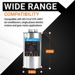[Lifetime Warranty] 40+10 uF MFD ±5% 370/440 VAC Round Run Start Capacitor - Fits HVAC, Air Conditioners, Heat Pumps thumbnail 11