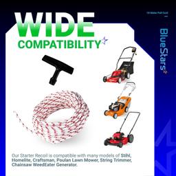 [Lifetime Warranty] Recoil Starter Rope 10-Meter (Diameter: 3.0mm) Pull Cord with 4 Pieces Starter Handle thumbnail 6